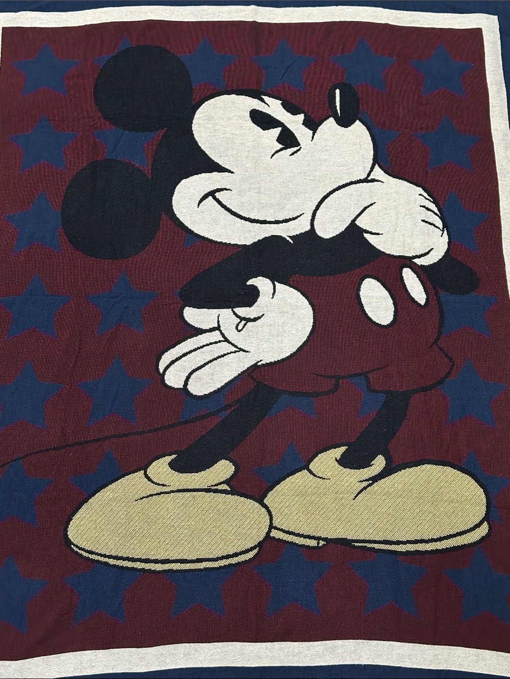 Vintage Disney Mickey Mouse Throw Blanker
